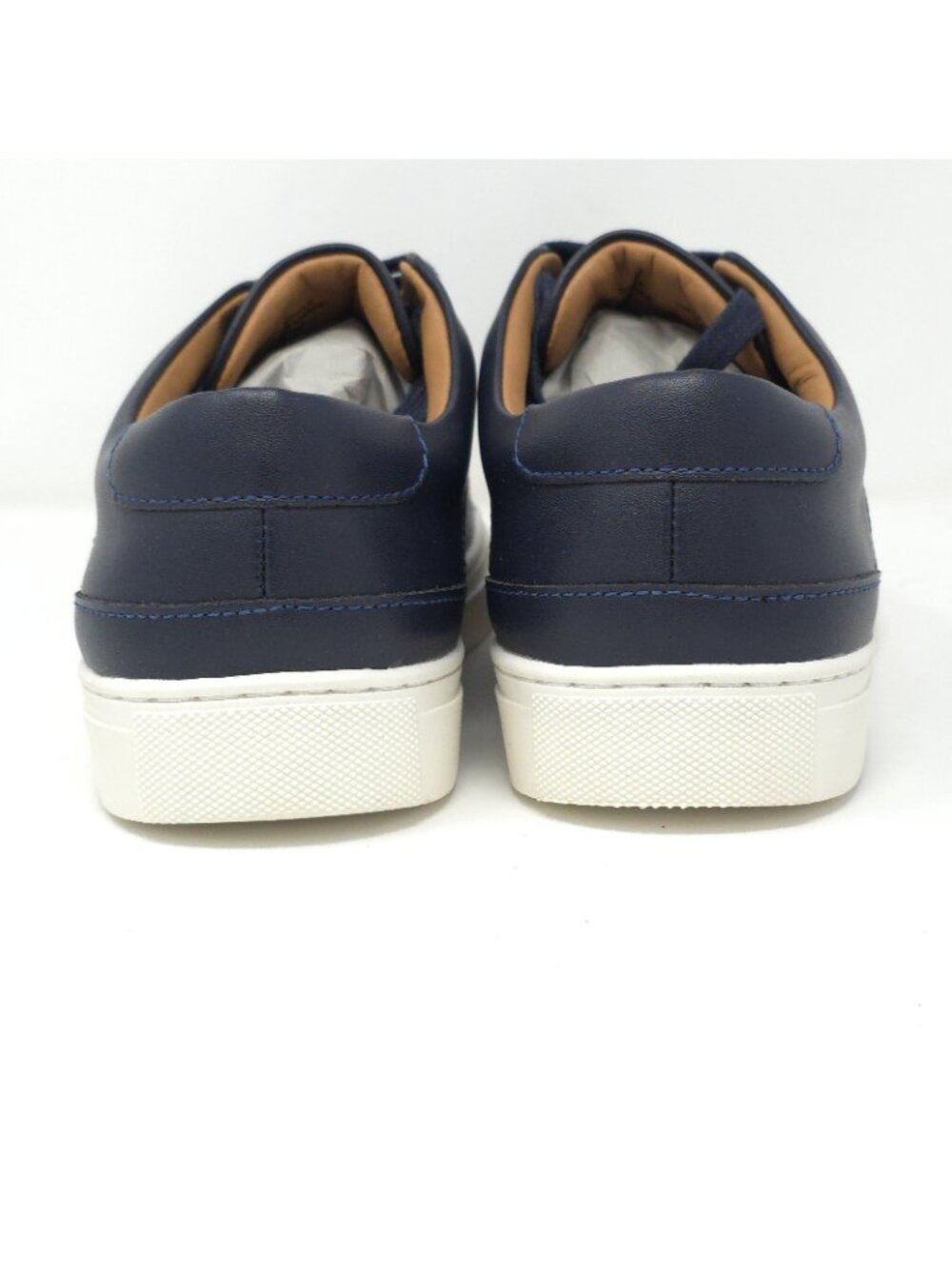 New Alfani Adairr Navy Embossed Leather Sneakers Men’s 8M - Picture 6 of 7